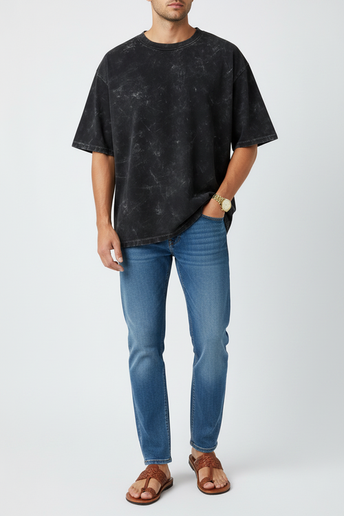 Acid Washed Oversized Tee